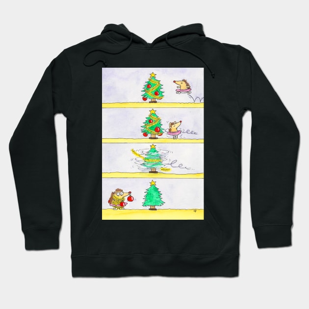 Christmas Ballet Cartoon Hoodie by nicolejanes